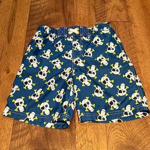 Cherokee Boy’s Blue Skull Swim Trunks Size S